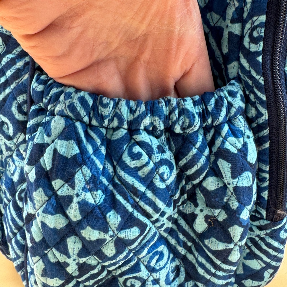 Blue Patterned Backpack - image 7
